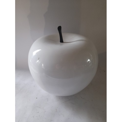 2 - Large Shop Display white decorative Apple 30cm x 28cm