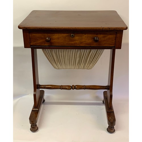 13 - Antique Mahogany Sewing / Work Table 58 x 43 x 75 cms