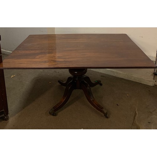 17 - Mahogany Tilt Top Breakfast Table. 150 x 101 x 76 cms