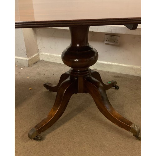 17 - Mahogany Tilt Top Breakfast Table. 150 x 101 x 76 cms