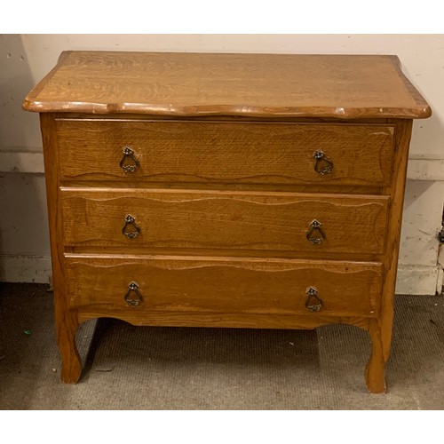 22 - Vintage Continental Chest Of Three Drawers. 92 x 42 x 81 cms