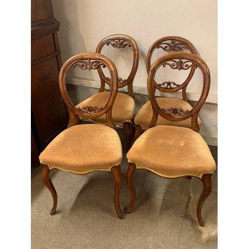 25 - Set Of Four Antique Dining Chairs. (4)