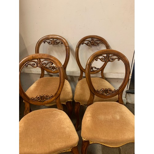 25 - Set Of Four Antique Dining Chairs. (4)