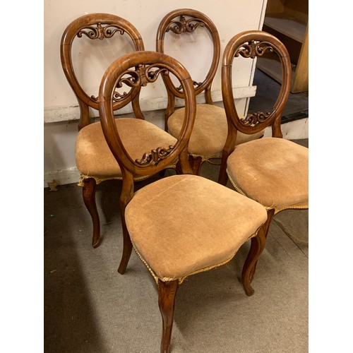 25 - Set Of Four Antique Dining Chairs. (4)