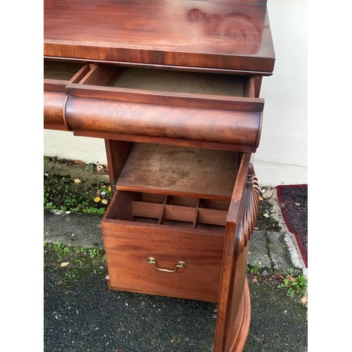 28 - French Pedestal Hall Table Sideboard. 183 x 61 x 118 cms.