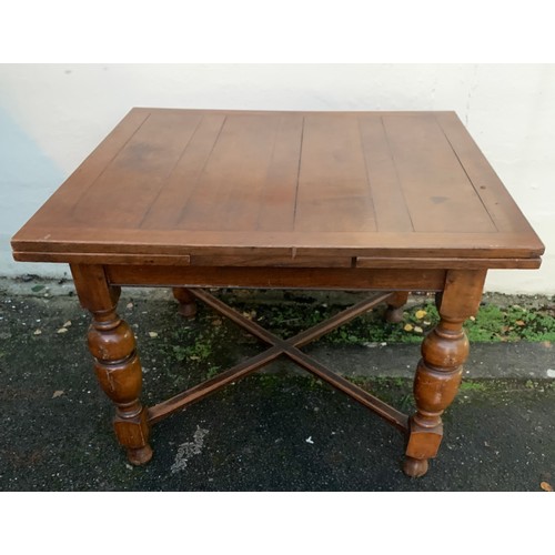 35 - Vintage Extending Table 110 x 106 x 75 cms Un-extended. 186 x 110 x 75 Extended.