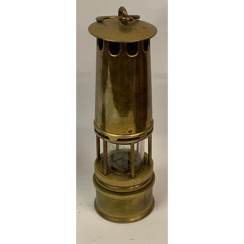 178 - Brass Miners Lamp 30 cms High .