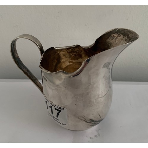 117 - Antique Hallmarked Silver Cream Jug Sheffield 1897
11 cms h