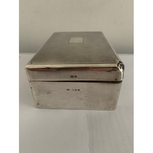 118 - Hallmarked Silver Cigarette Box London 1939 Engraved ‘First Officer Overy From Officers And Ratings ... 