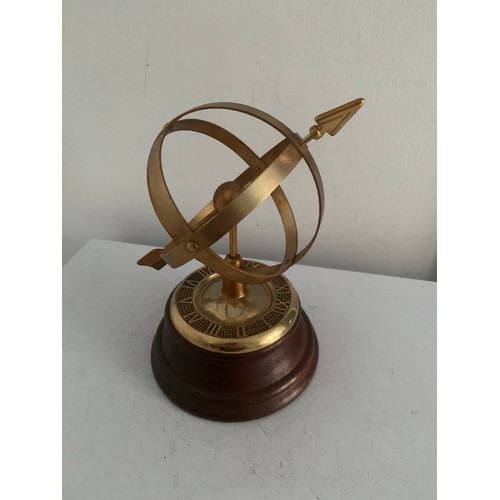 113 - Vintage Brass Armillary Sphere On Stand
10 cms diameter x 18 cms h