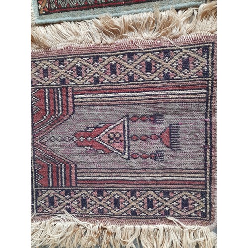 46 - 5 small hand knotted Rugs, largest 92cm x 49cm