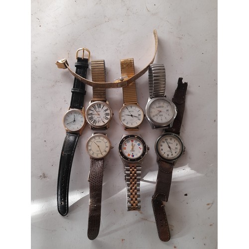 75 - 8 x watches untested to include Timex expedition, Rotary,Montine, Sekonda.