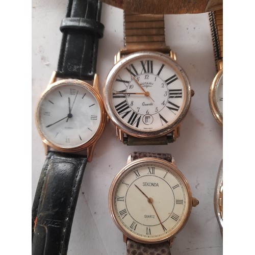 75 - 8 x watches untested to include Timex expedition, Rotary,Montine, Sekonda.