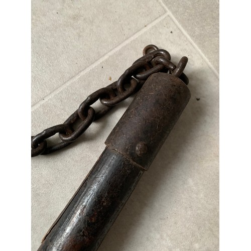 201 - Vintage Medieval Style Mace Having Heavy Iron Ball With Chain
Overall length 80 cms