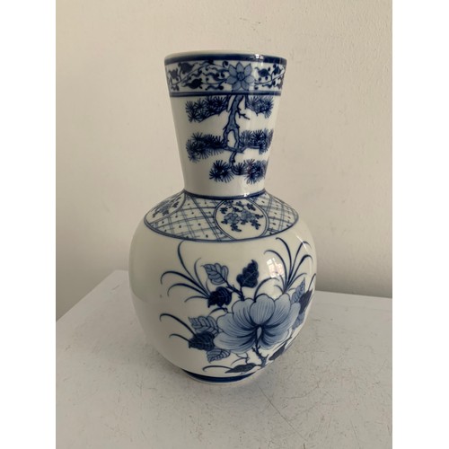 136 - Blue And White Vase Together With Another