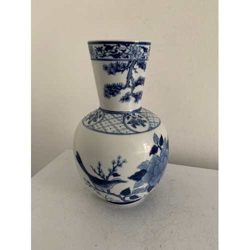 136 - Blue And White Vase Together With Another