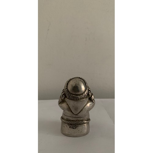 223 - Vintage Italian Solid Pewter PELTRO Singing Monk
6.5 cms h