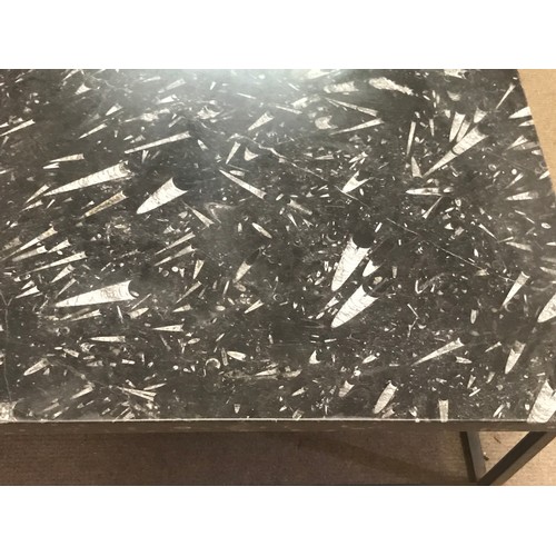 47 - Large And Rare Very Heavy  Fossil Marble Table. 130 x 110 x 38 cms