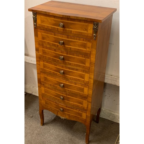 36 - French Chest Of Seven Drawers. 50 x 31 x 102 cms