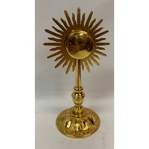 281 - Brass Monstrance Reliquary 20 Cms High.