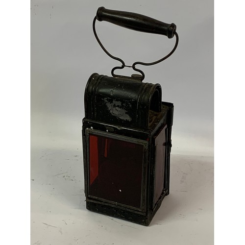 285 - Antique Hand Held European Signal Lamp / Light.