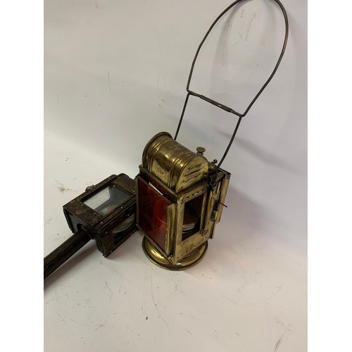 287 - Two Vintage European Signal / Railway Lights To Include A Bakelite Along With One Other (2)