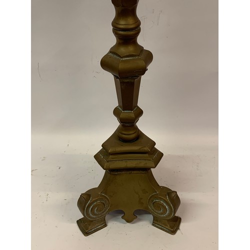 301 - Antique Heavy Gauge Pricket Candlestick. 113 cms High