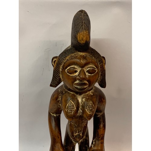 314 - Carved Wood Tribal Fertility Figure. 48 cms High