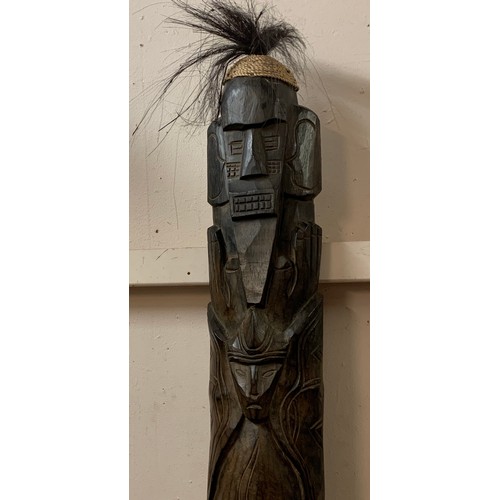 316 - Huge Wood Tribal Totem Style Carving . 206 cms High