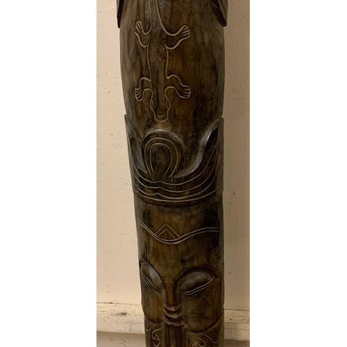 316 - Huge Wood Tribal Totem Style Carving . 206 cms High