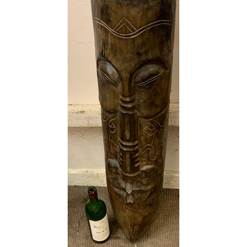 316 - Huge Wood Tribal Totem Style Carving . 206 cms High