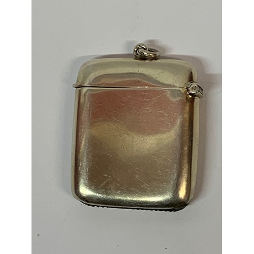 325 - Silver Hallmarked Vesta Case. 5.5 x 4.5 cms