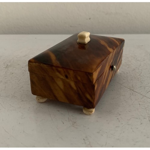 240 - Antique Tortoiseshell Stamp Box
7 x 4 x 4 cms h