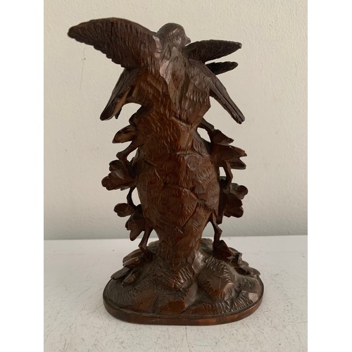 242 - Antique Black Forest Carved Wooden Watchstand With Carved Bird Decoration af
11 x 7 x 17 cms h