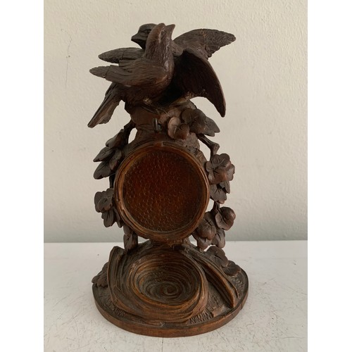 242 - Antique Black Forest Carved Wooden Watchstand With Carved Bird Decoration af
11 x 7 x 17 cms h