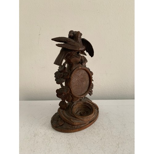 242 - Antique Black Forest Carved Wooden Watchstand With Carved Bird Decoration af
11 x 7 x 17 cms h