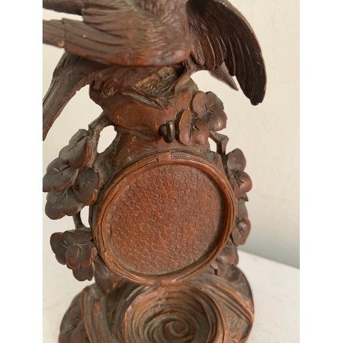 242 - Antique Black Forest Carved Wooden Watchstand With Carved Bird Decoration af
11 x 7 x 17 cms h