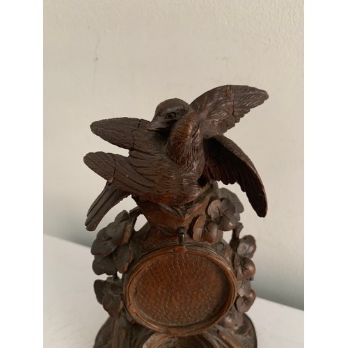 242 - Antique Black Forest Carved Wooden Watchstand With Carved Bird Decoration af
11 x 7 x 17 cms h