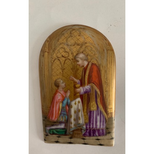 230 - 19thC Porcelain Plaque Of Religious Form
10 x 6 cms