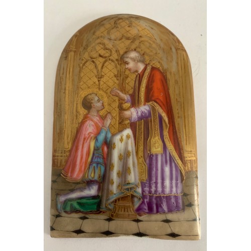 230 - 19thC Porcelain Plaque Of Religious Form
10 x 6 cms