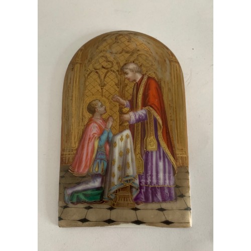 230 - 19thC Porcelain Plaque Of Religious Form
10 x 6 cms