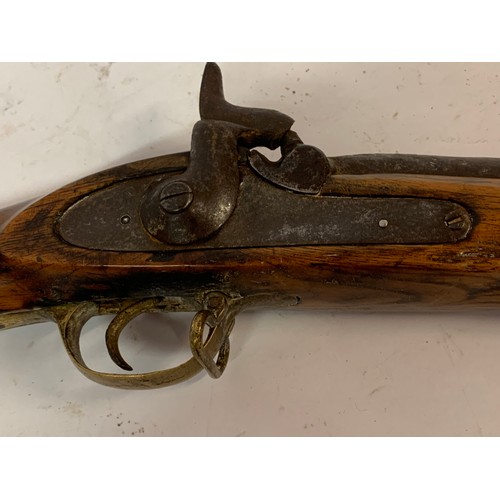 379 - Antique Percussion Rifle 124 cms