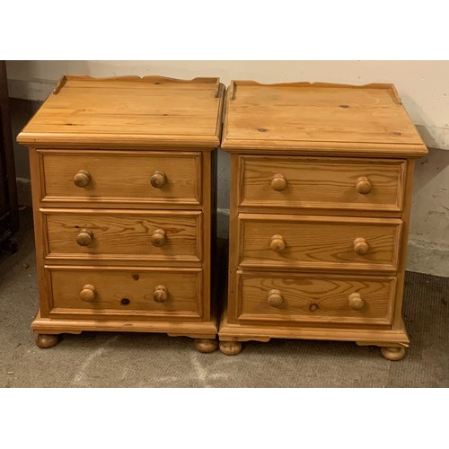 57 - Pair Of Solid Pine Bedside Units.47 x 40 x 59 cms (2)