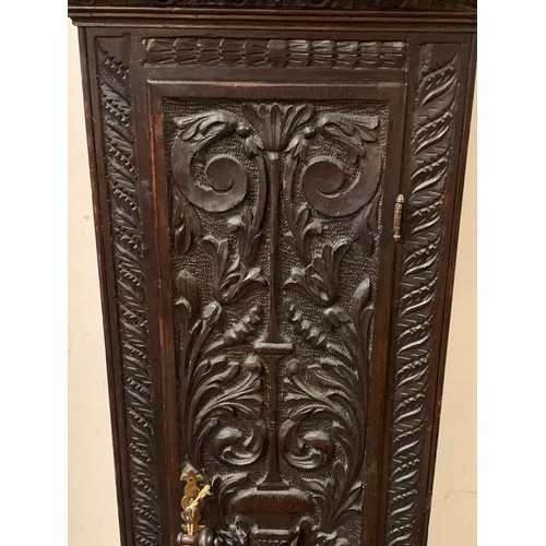 60 - Carved Wood  Longcase Clock By Francis Dorrell Of London.210 cms High