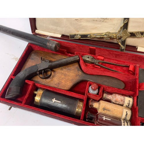 370 - Cased Vampire Slaying Kit With Various Contents.