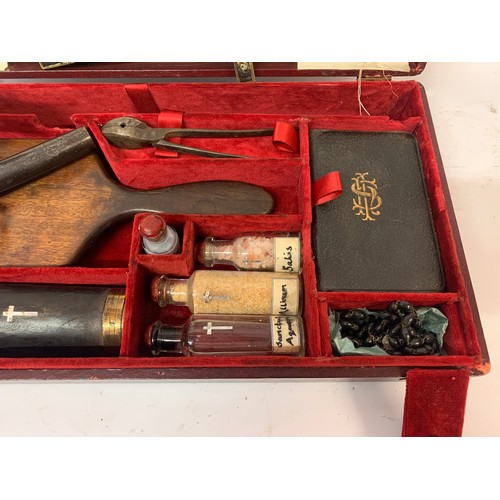 370 - Cased Vampire Slaying Kit With Various Contents.