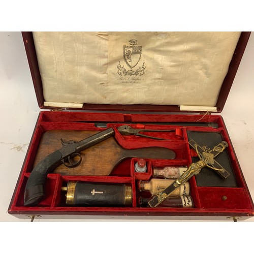 370 - Cased Vampire Slaying Kit With Various Contents.