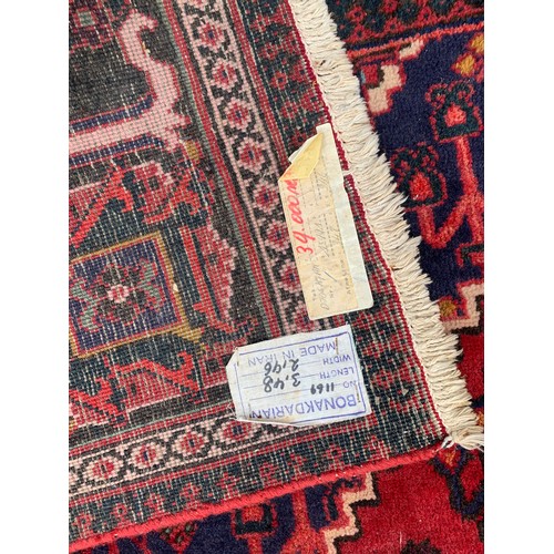 90 - Large Hand Knotted Iranian Ground Rug. 348 X 246 cms