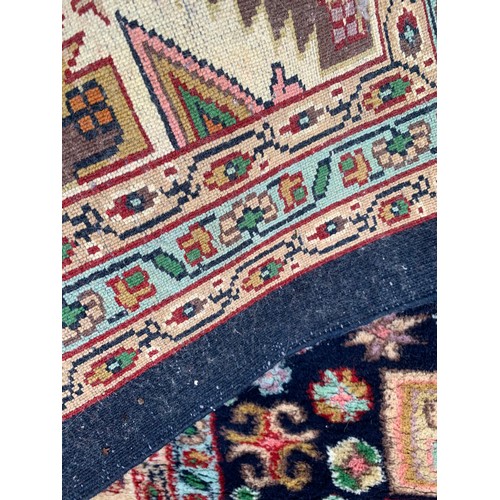 91 - Large Decorative Hand Knotted Ground Blue Rug / Carpet. 320 x 204 cms