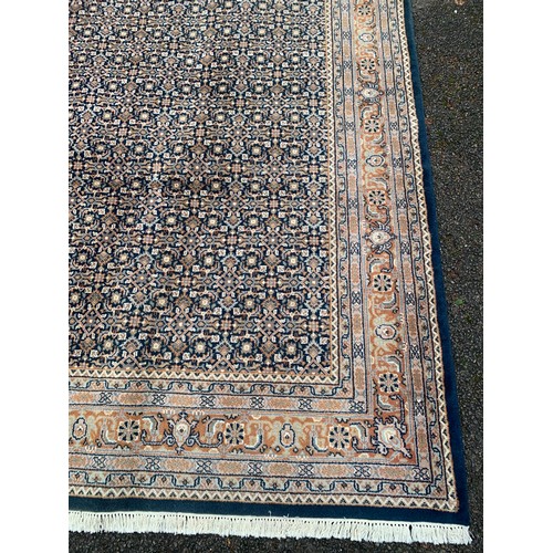 95 - Large Decorative Hand Knotted Ground Blue Rug / Carpet. 297 x 247 cms